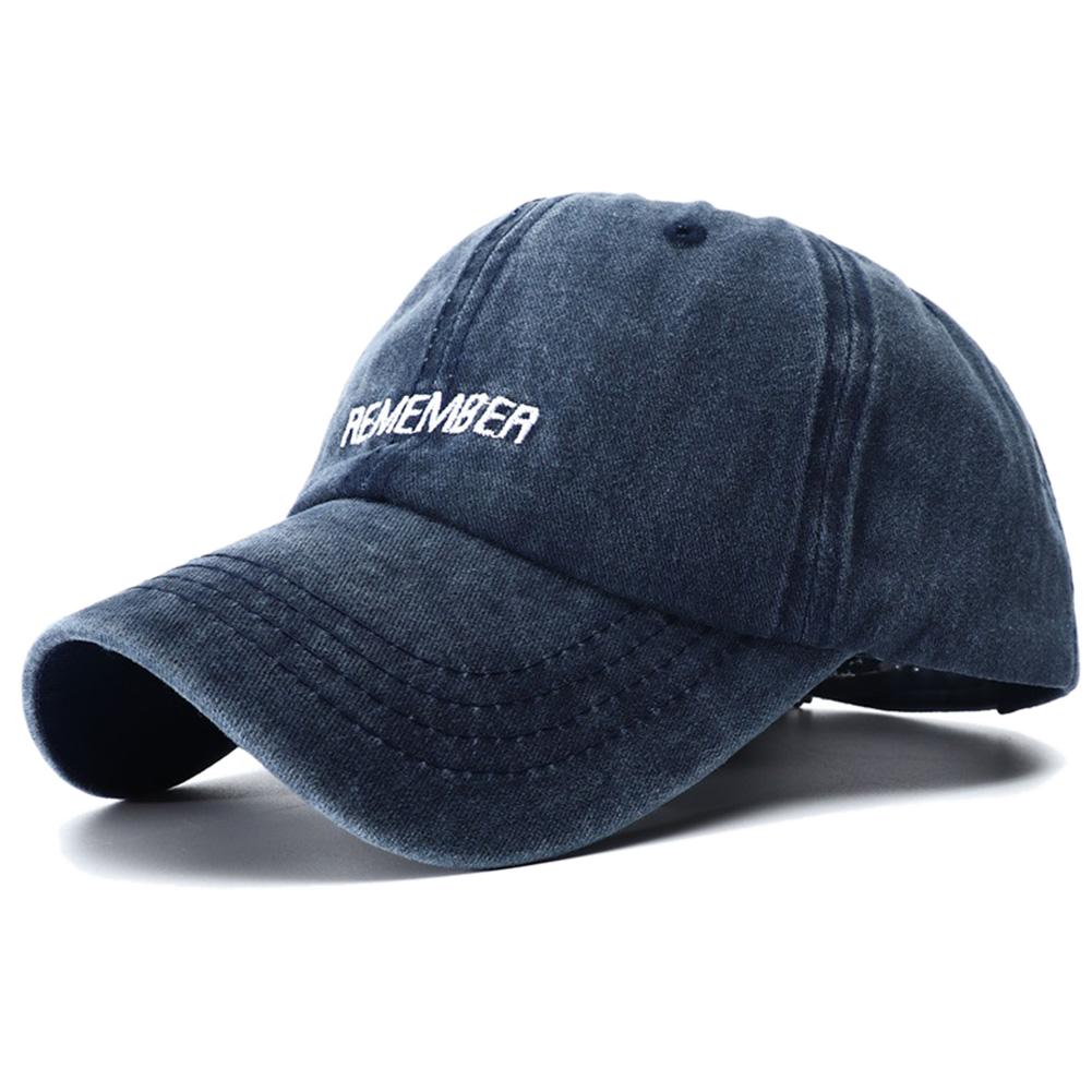 Fashion Letter Embroidery Washed Cotton Baseball Cap Retro Vintage Snapback Hat Adjustable Outdoor Sunscreen Hats for Women Men