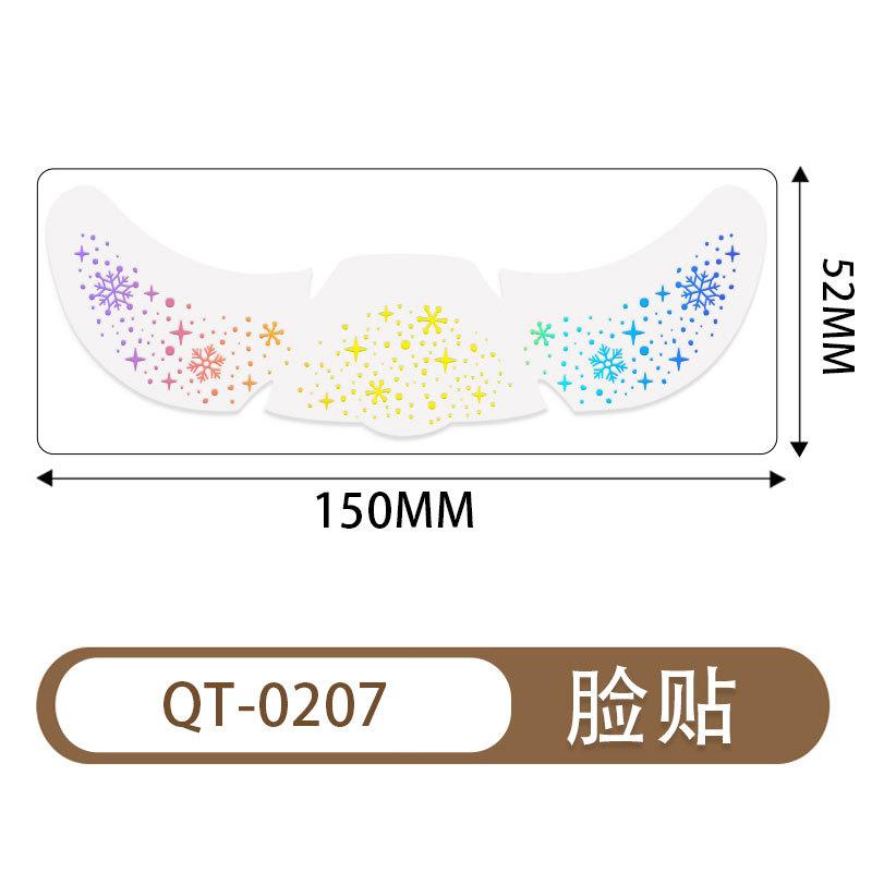 Christmas Tattoo Sticker Waterproof Temporary Simulated Freckle Makeup Sticker Laser Flash Face Sticker