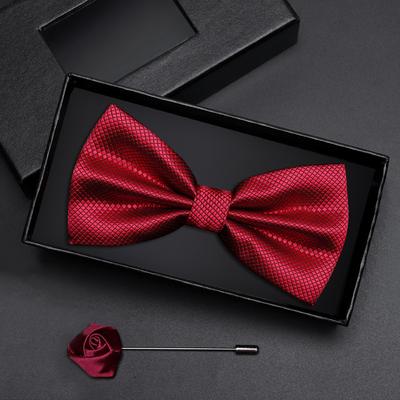 Geschenkbox Herren Fliege Männlich Trauzeuge Bräutigam Bordeauxrote Fliege Formelle Hochzeit Britische Koreanische Version Fliege