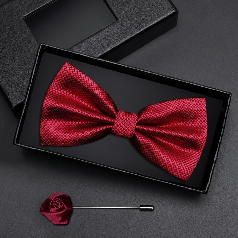 Geschenkbox Herren Fliege Männlich Trauzeuge Bräutigam Bordeauxrote Fliege Formelle Hochzeit Britische Koreanische Version Fliege