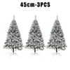 Flocked Christmas Tree PVC Artificial Pine with Realistic Snow Effect White Snow Covered Xmas Tree for Shop Window Display