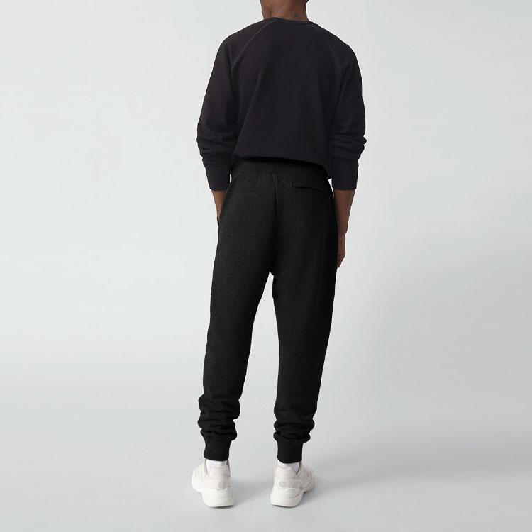 Canada Goose Huron Series SS22 Red Label Breathable Logo Solid Color Cuffed Long Pants Knitted Sports Pants Men bottoms Black 7402M-61