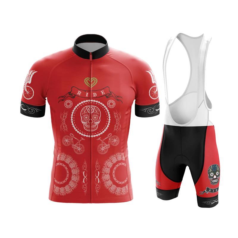 Sada cyklistických dresů s lebkovým vzorem 2026 Letní pánské MTB závodní cyklistické oblečení Krátký rukáv Cyklistické oblečení Prodyšné Venkovní jízda na kole Jednotný dres