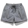 Men's Gingham Casual Shorts – Elastic Drawstring Waist Pocket Shorts for Summer Daily & Streetwear