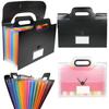 13 Grid Handheld Accordion Bag Large Capacity Documents Organizer A4 File Folder  Office Student