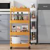 2/3/4 Layer Narrow Gap Storage Rack Shelves Organizer Open High Capacity Save Space Mobile Shelving for Kitchen Bathroom