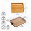 Wooden Chopping Board Cheese Board Tray with Clear Lid Portable Multifunctional Food Prep Accessories for Meat Vegetable Salad