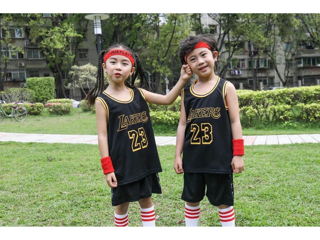 Set Maglia da Basket per Bambini - Design Numero Stella Lakers & Warriors