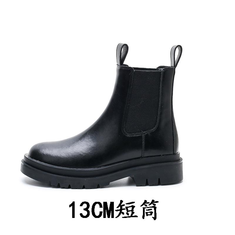 

339-1 Cowhide~ Silver Smoke Boots Metal Chelsea Short Boots Platform Martin Boots Women s 2025 Autumn and Winter Boots 39