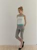 Asula Scarf Layered Capri Pants (Melange Gray)