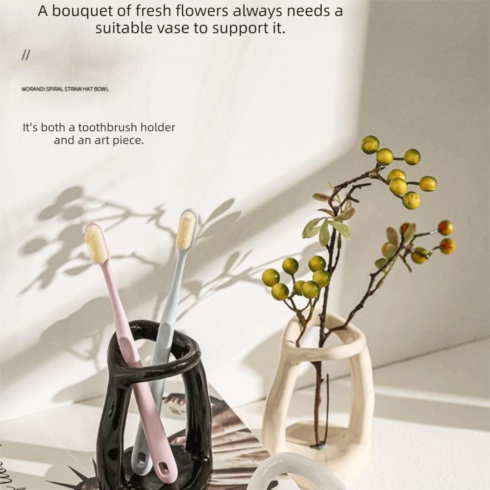 Vintage Ceramic Toothbrush Stand Nordic Style Storage Rack  Home Decoration