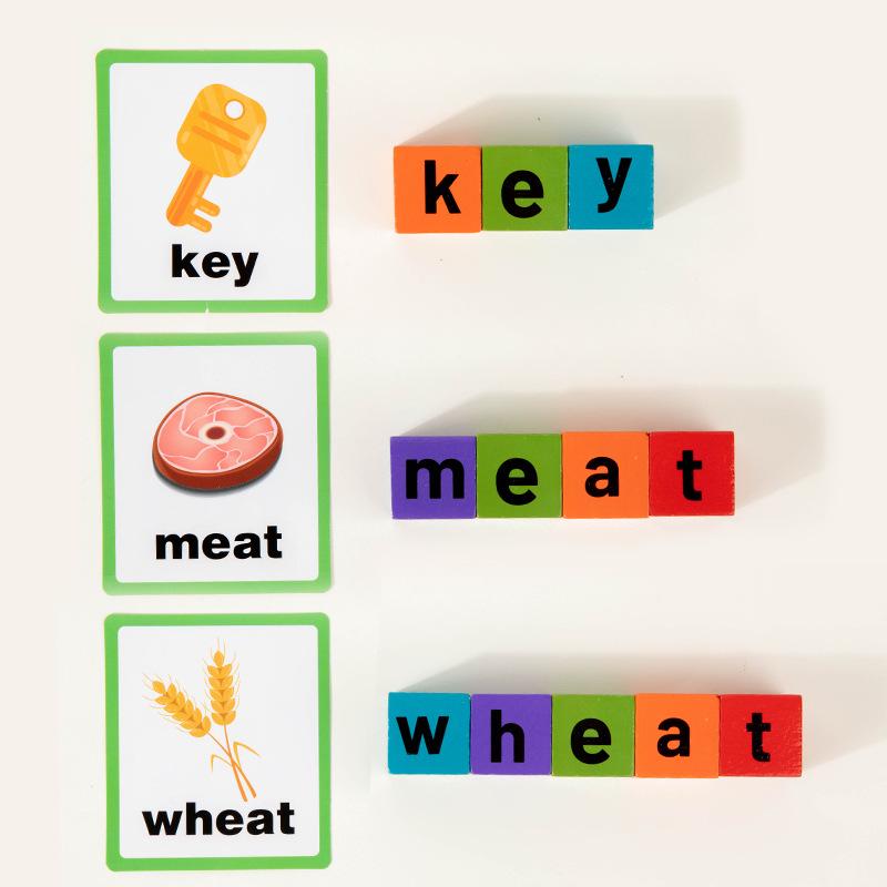 Children's Montessori Wooden Sand Tray & Letter Spelling Educational Toy.