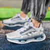 New Men's Shoes Mesh Breathable Sneakers Fashion Trendy Shoes Casual Students Rotating Buttons Running Shoes Men's