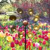 66cm Outdoor Windmill Decoration Garden Iron Rotating Windmill Wind Windmill Garden Yard Outdoor Decor Mental Ground Stake