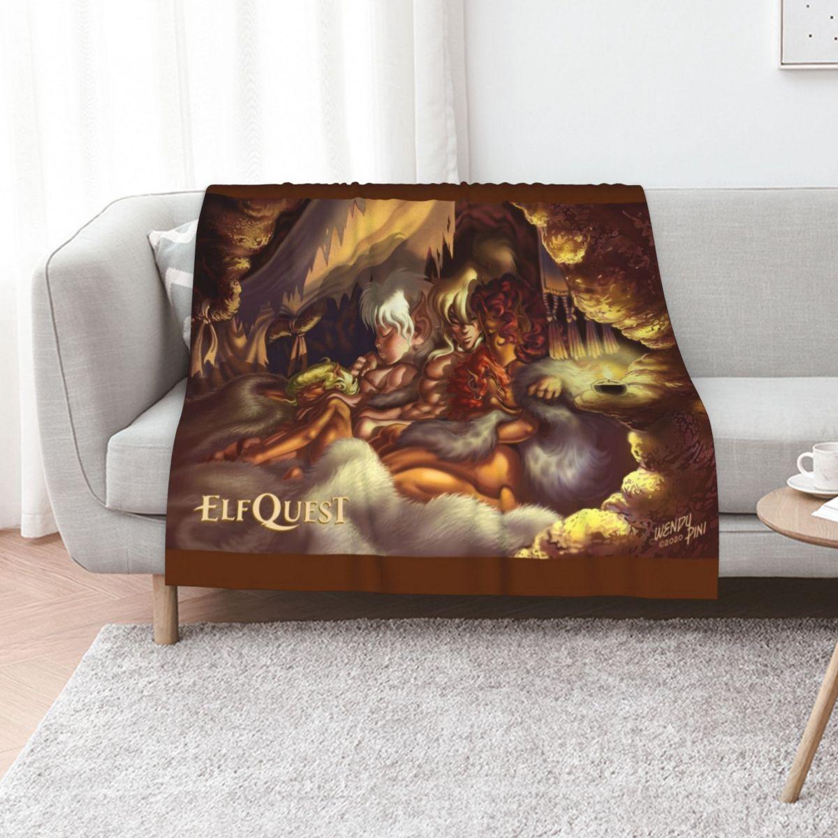 Плед ElfQuest True Peace Летнее постельное белье Для декоративного дивана Покрывала для кровати Походные одеяла Size: 75*100cm, Weight: 230 GSM