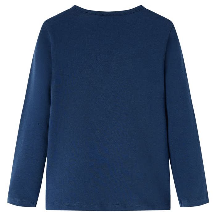 T-shirt enfants à manches longues bleu marine 92/104/116/128/140