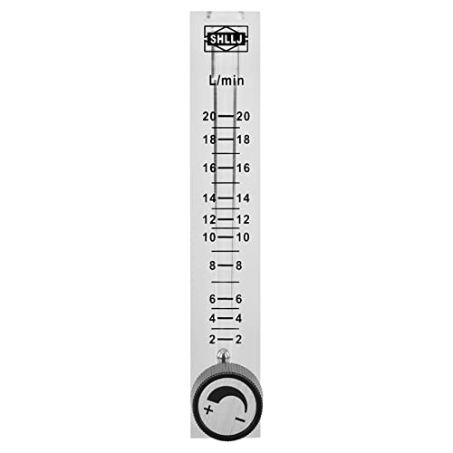 Hilitand Gas Flow Meter, 2-20LPM, for Oxygen/Air/Gas, with Control Valve, -7 (Set of 2)