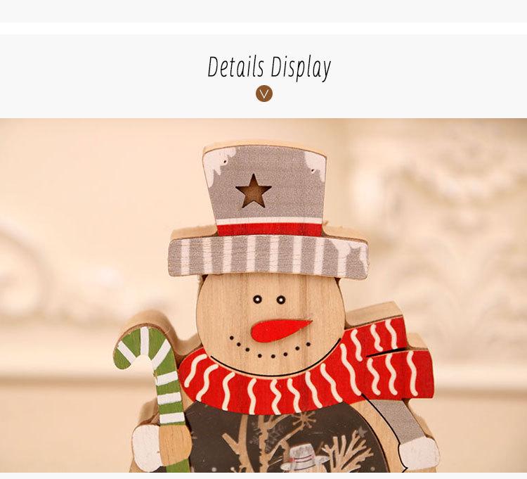 LED Santa Claus Wooden Ornament – Christmas Decoration & Gift