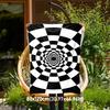 1PC Checkerboard TunnelOutdoor Flannel Blanket - Soft Plush Decor for Picnics, Camping, Bedroom, Playroom, Office, or Lunch Break 1359A