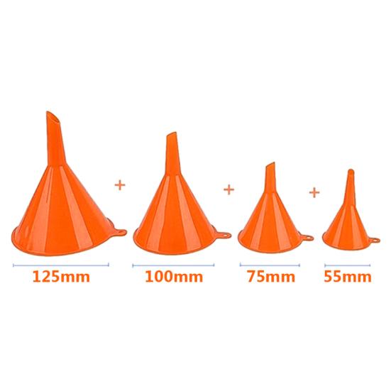 4Pcs Plastic Car Oil Petrol Hopper Funnel Diffuser Household Kitchen Gadget Tool