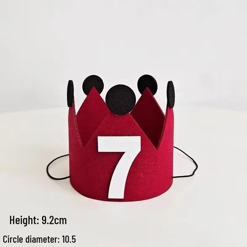 

Red Crown Birthday Hat for Photo Props and Party Decoration