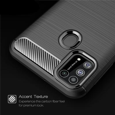 Für Cover Samsung Galaxy M21 Hülle Samsung M21 Capas Stoßfest Kohlefaser Handy Bumper Weiche TPU Hülle Für Samsung M21 Fundas