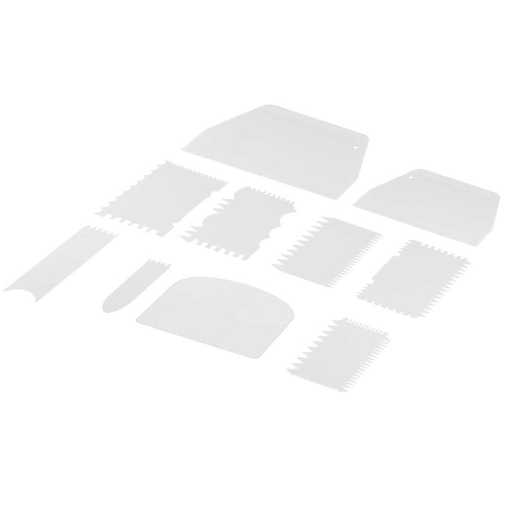 Cake Ribbon, 10 Pieces/Set Plastic Dough Cutter Food Scrapers Cake Decorating Scraper Floating Cake Decorating Tools for Baking