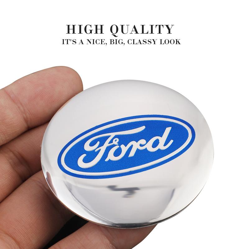 4pcs Car Wheel Stickers 56mm Auto Center Hub Cap Decal For Ford ST Line Focus Mustang Fiesta Puma Ranger Kuga MK7 MAX F150 Monde CVW1