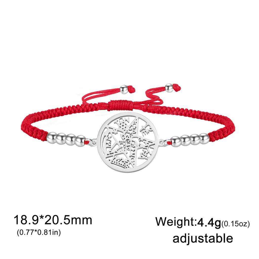  Wicca Witch Knot Bracelet Stainless Steel God Name Tetragrammaton Pentagram Bracelet Solomon Amulet Jewelry Wholesale