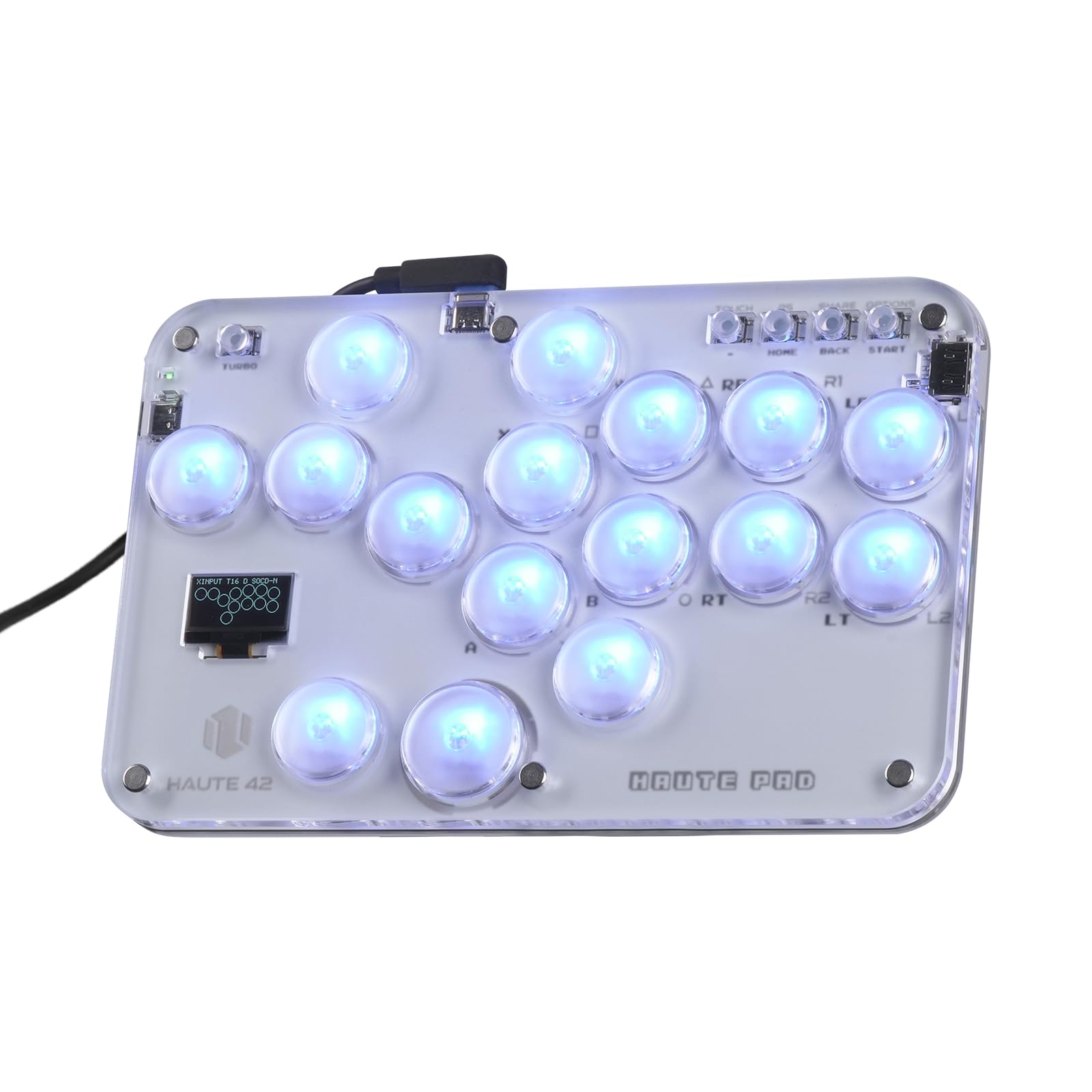 

Haute42 Akecon Leverless Controller Leverless Akecon For Fighting Games For PC Switch PS4 PS3 No Delay LED RGB Button Replaceable Top Board