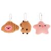 Capybara Plush Doll Star Squeak Toy Cartoon Star Keychain Pendant Soft Stuffed Doll Backpack Car Bag Key Ring Decor Kid Gift
