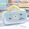 Floral Pattern Pencil Case With Large Capacity For Students And Travel Use