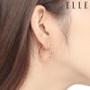 14K Side Point One-Touch Earrings (Gold Pin) ELGPEE297N