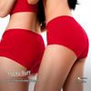 YOUNGYELL Women's Red Mid-Waist Cotton Antibacterial Underwear (3-Pack)