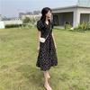 Summer Floral Temperament Skirt, Medium Length Short Sleeved French Fresh and Sweet Dress, Fairy Dress, Fashionable Women's Clothing