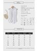Women's White Sleeveless Chiffon Vest Top with Collar for Layered Wear