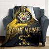 Name Custom Richmond Tigers Print Flannel Blanket High Quality Warm Comfortable Cover for All Seasons Perfect for Gifts Home Decor