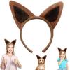 Fasce per Capelli in Peluche a Forma di Animali dello Zoo, Cerchietto con Orecchie, Fascia per Capelli Safari nella Giungla, Cerchietto per Capelli Cosplay per Halloween, Compleanno