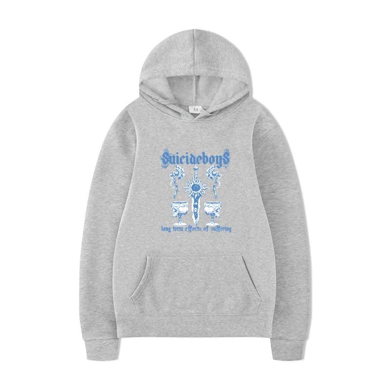 Autumn Winter Sword Letter Print Men Hoodie Vintage Unisex Pullover Men Vintage Graphic Hoody Tops Oversize Clothing