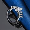 1 Piece of 925 Sterling Silver 7-10 Exquisite Zircon Ring, Women's Jewelry, Wedding Accessories Gift