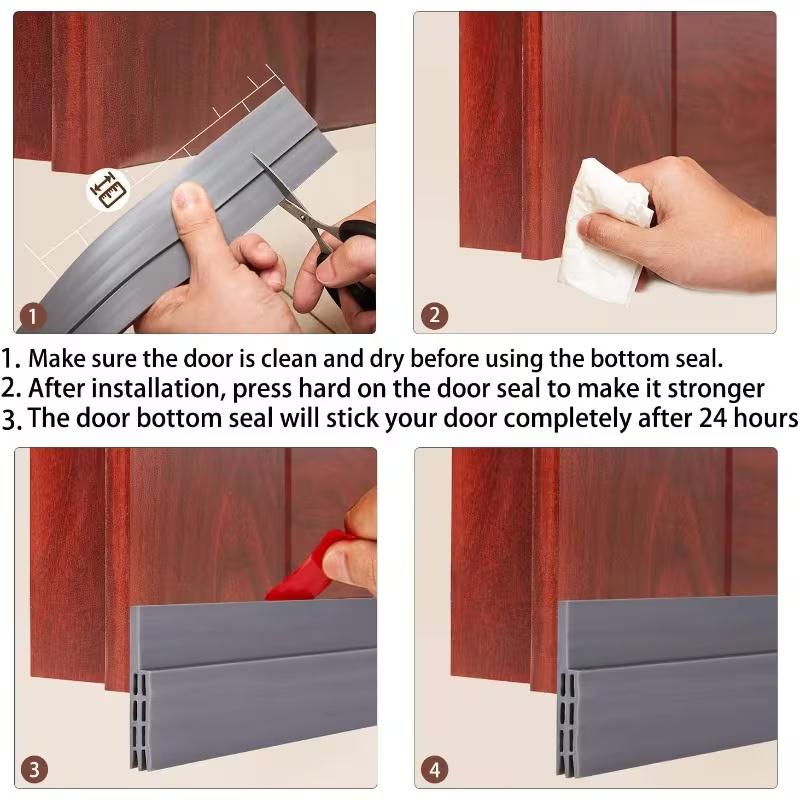 1PC 1M Noise Cold Door Draft Stopper Air Insulation Draft Guard Weather Stripping Garage Window Blocker for Exterior & Interior