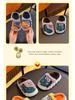 Children's Winter Dinosaur Cotton Shoes with Heel Support, Non-slip Thick Sole, Plus Velvet, Furry, Warm Home Slippers for Boys and Girls.