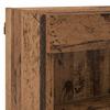 TV Wall Unit with LED 6 pcs Reclaimed Wood Composite