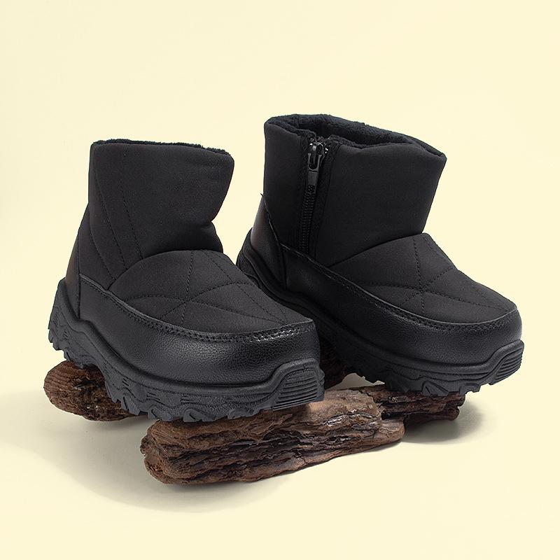 Winter new girls boots thickened warm Velcro children's snow boots boys casual soft-soled sports cotton shoes