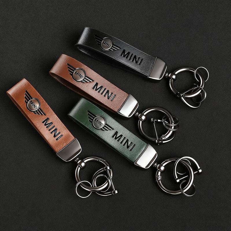 Car Hot Stamping Badge Keychain Zinc Alloy Keyring Accessories For MINI WORKS P One Cooper JCW R60 R59 R58 R57 R56 R55 R53 R52 F55