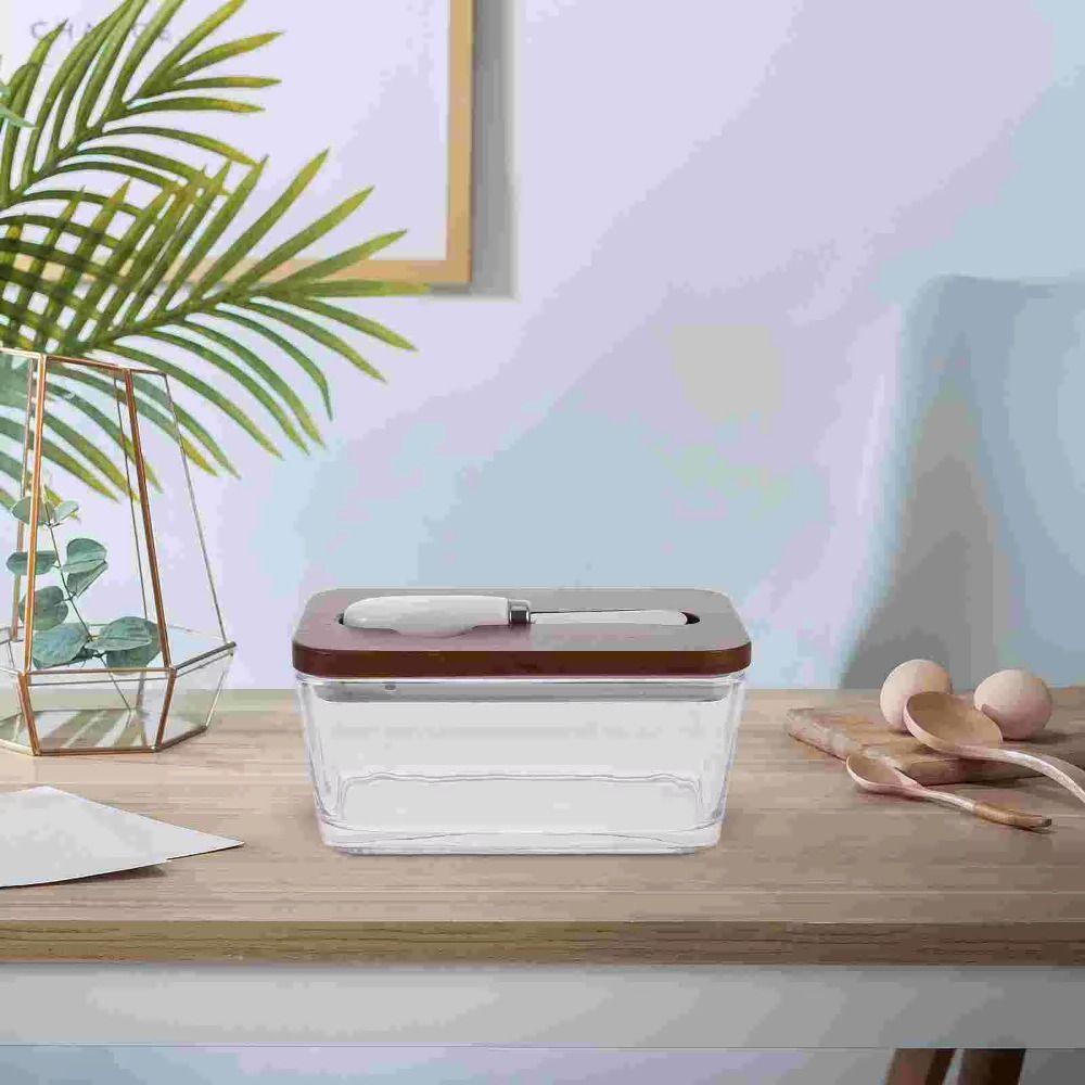Keep Fresh Glass Butter Box with Butter Cutter Fresh Cheese Tray  Restaurant