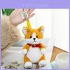 Corgi Plush Toy Carabiner With Soft Short Pile For Backpack Decor Gift For Kids