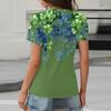 Women's T Shirt Tee Print Button Short Sleeve Daily Weekend Fashion Basic V- Neck Regular Top  St. Patrick's Day