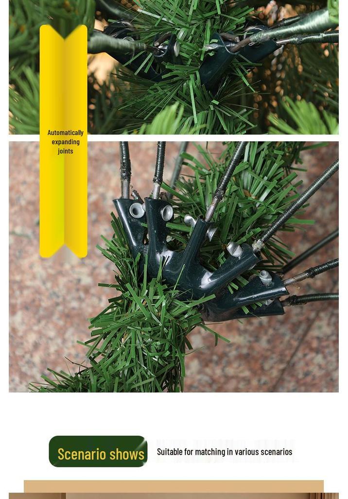 2026 New 2.1m Illuminated Pure PE Christmas Tree for Living Room Home Decor