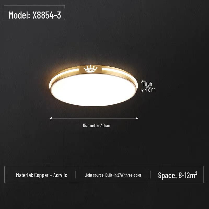 Gold Modern Minimalist Ultra-Thin Nordic LED Ceiling Light for Bedroom